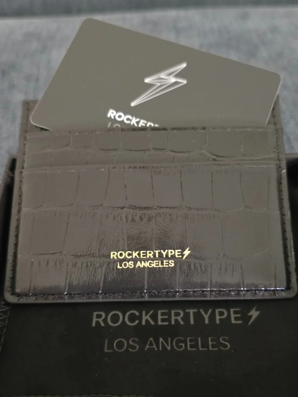 Rockertype NWT black cc holder